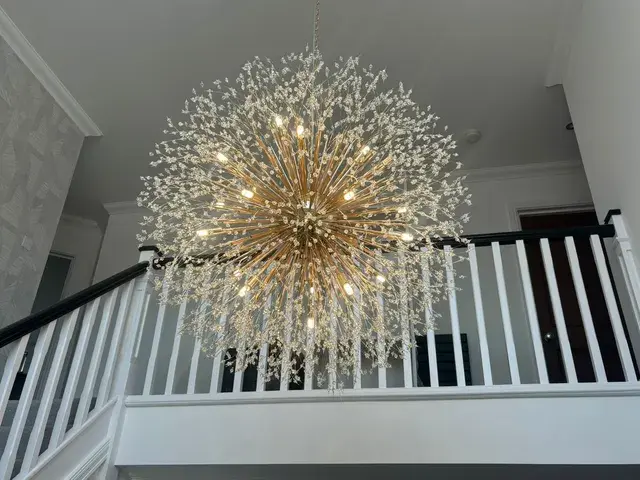 Chandelier installation in Poole home by Lilliput Electrical